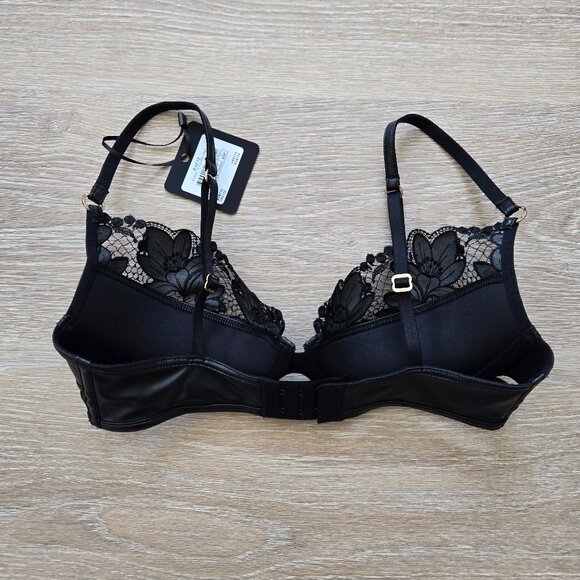 Honey Birdette Raene Contour Bra Black Lift Embroidered Size 30DDD New With Tags - Picture 9 of 16